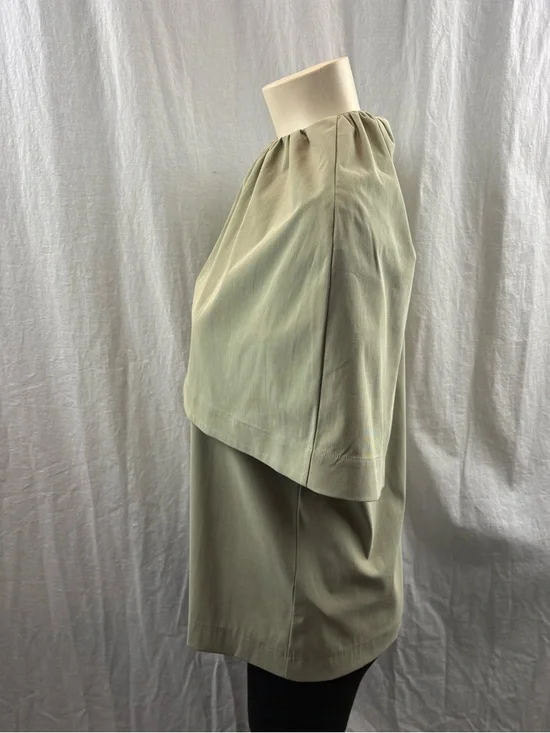 COS Cape Layer Jersey Top in Olive Green S - Picture 6 of 11